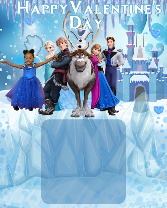 Frozen Editable Digital Vday Card