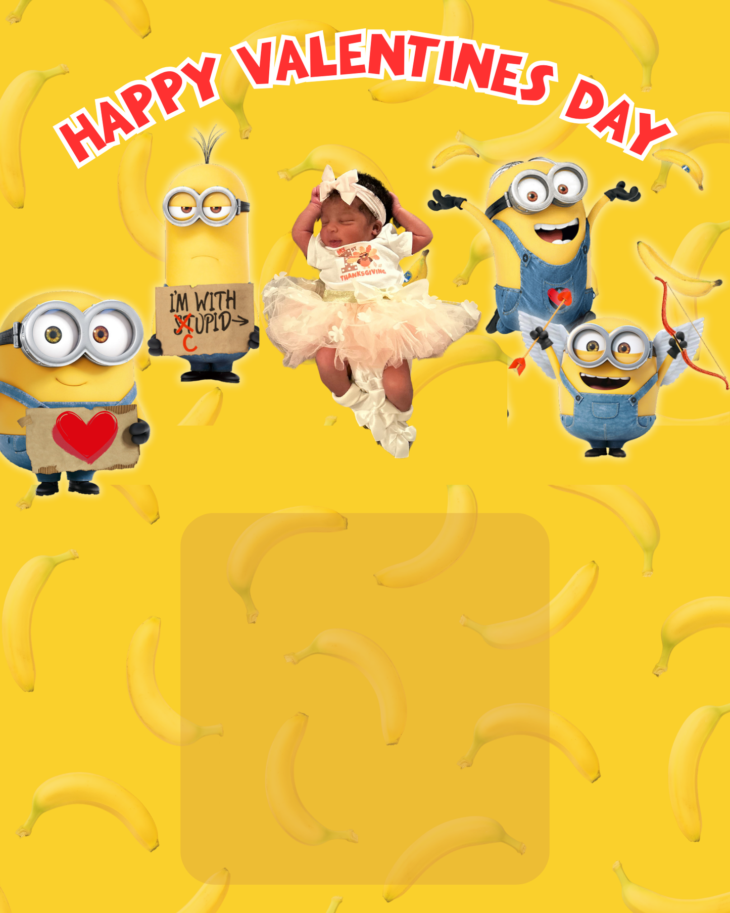 Minion Editable Digital Vday Card