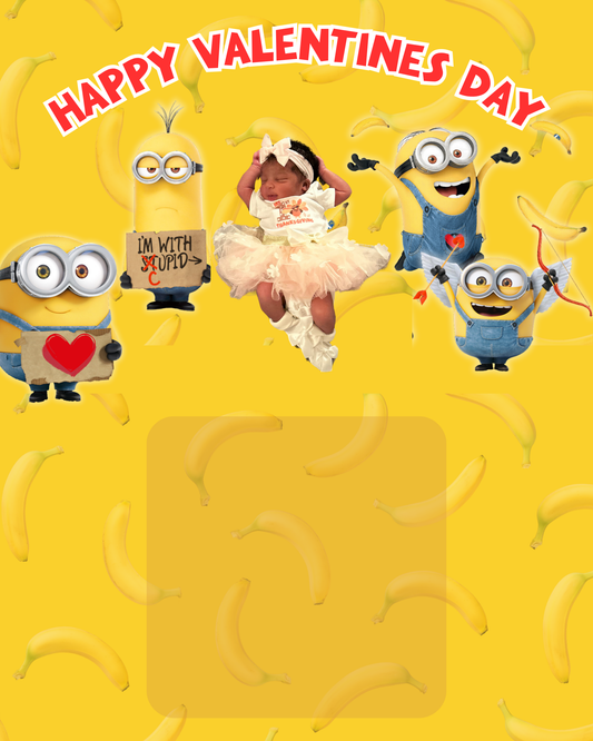 Minion Editable Digital Vday Card