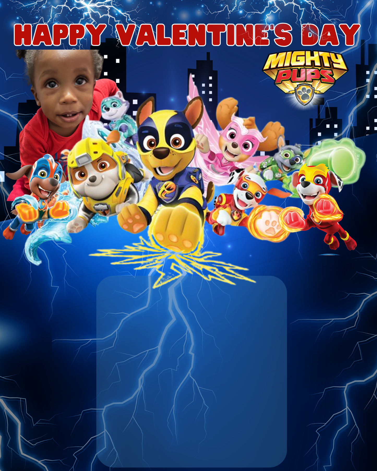 Paw Patrol Editable Vday Card